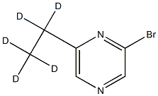 2-Bromo-6-(ethyl-d5)-pyrazine Struktur