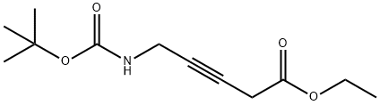 ethyl 5-(tert-butoxycarbonylamino)pent-3-ynoate Struktur