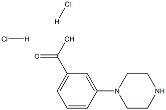 3-(Piperazin-1-yl)benzoic acid dihydrochloride Struktur