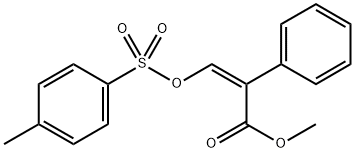 Methyl (Z)-2-phenyl-3-(tosyloxy)acrylate Struktur