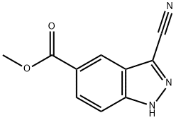 Methyl 3-cyano-1H-indazole-5-carboxylate Struktur