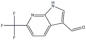 6-(trifluoromethyl)-1H-pyrrolo[2,3-b]pyridine-3-carbaldehyde Struktur