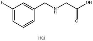 2-{[(3-fluorophenyl)methyl]amino}acetic acid hydrochloride Struktur