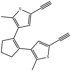 1,2-bis(5-ethynyl-2-methylthiophen-3-yl)cyclopent-1-ene Struktur