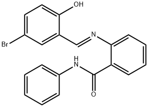 2-[(5-bromo-2-hydroxybenzylidene)amino]-N-phenylbenzamide Struktur