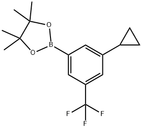 2-(3-cyclopropyl-5-(trifluoromethyl)phenyl)-4,4,5,5-tetramethyl-1,3,2-dioxaborolane Struktur