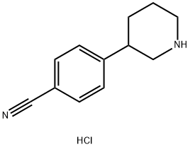 4-(piperidin-3-yl)benzonitrile hydrochloride Struktur