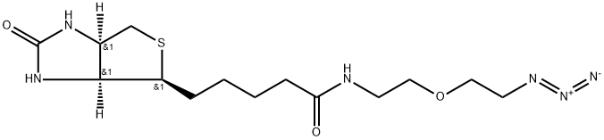 N-(2-(2-Azidoethoxy)ethyl)-5-((3aS,4S,6aR)-2-oxohexahydro-1H-thieno[3,4-d]imidazol-4-yl)pentanamide Struktur