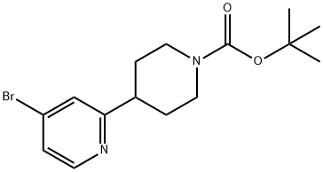 4-Bromo-2-(N-Boc-piperidin-4-yl)pyridine Struktur