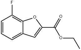 2-Benzofurancarboxylic acid, 7-fluoro-, ethyl ester Struktur