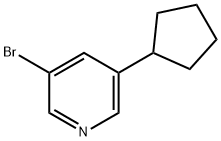 3-Bromo-5-(cyclopentyl)pyridine Struktur