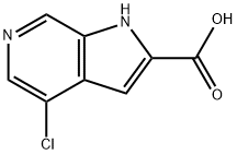 4-chloro-1H-pyrrolo[2,3-c]pyridine-2-carboxylic acid Struktur