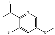 Pyridine, 3-bromo-2-(difluoromethyl)-5-methoxy- Struktur