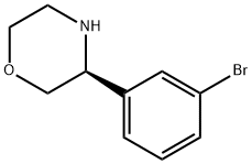 (3S)-3-(3-bromophenyl)morpholine Struktur