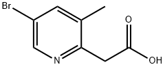 2-(5-Bromo-3-methylpyridin-2-yl)acetic acid Struktur