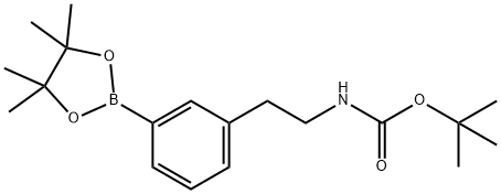 tert-butyl 3-(4,4,5,5-tetramethyl-1,3,2-dioxaborolan-2-yl)phenethylcarbamate Struktur