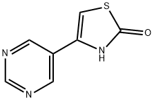 2-Hydroxy-4-(5-pyrimidyl)thiazole Struktur