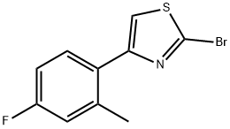 2-Bromo-4-(2-methyl-4-fluorophenyl)thiazole Struktur