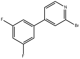 2-Bromo-4-(3,5-difluorophenyl)pyridine Struktur