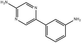 2-Amino-5-(3-aminophenyl)pyrazine Struktur