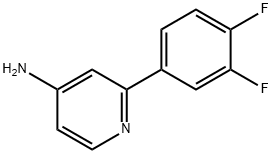 4-Amino-2-(3,4-difluorophenyl)pyridine Struktur