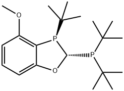 (2S,3R)-3-tert-butyl-2-(di-tert-butylphosphino)-4-methoxy-2,3-dihydrobenzo[d][1,3]oxaphosphole Struktur