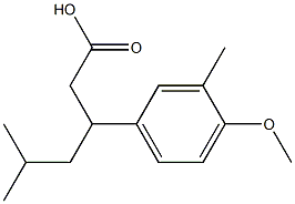 Benzenepropanoic acid, 4-Methoxy-3-Methyl-b-
(2-Methylpropyl) Struktur