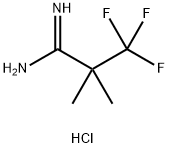 3,3,3-trifluoro-2,2-dimethylpropanimidamide hydrochloride Struktur