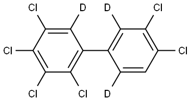 2,3,3',4,4',5-Hexachlorobiphenyl-2',6,6'-d3	 Struktur