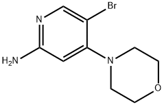 5-Bromo-2-amino-4-(morpholino)pyridine Struktur