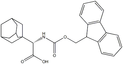 (2S)-2-(adamantan-1-yl)-2-({[(9H-fluoren-9-yl)methoxy]carbonyl}amino)acetic acid Struktur