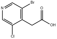 4-Pyridineacetic acid, 3-bromo-5-chloro- Struktur