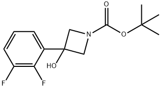 tert-butyl 3-(2,3-difluorophenyl)-3-hydroxyazetidine-1-carboxylate Struktur