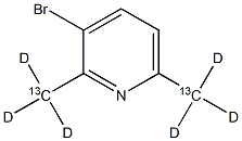 3-Bromo-6-(dimethylamono-13C, d3)pyridine Struktur