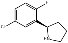 (2R)-2-(5-chloro-2-fluorophenyl)pyrrolidine Struktur