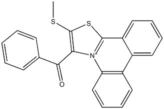 3-benzoyl-2-(methylsulfanyl)[1,3]thiazolo[3,2-f]phenanthridin-4-ium Struktur