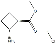 methyl (1R,2R)-2-aminocyclobutane-1-carboxylate hydrochloride Struktur