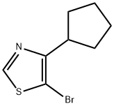 5-Bromo-4-(cyclopentyl)thiazole Struktur