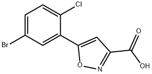 5-(5-bromo-2-chlorophenyl)isoxazole-3-carboxylic acid Struktur