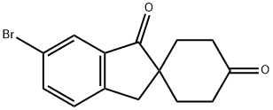 6-bromospiro[3H-indene-2,4'-cyclohexane]-1,1'-dione Struktur