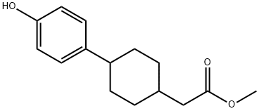 Methyl 2-(4-(4-hydroxyphenyl)cyclohexyl)acetate Struktur