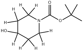 tert-butyl 4-hydroxypiperidine-1-carboxylate-2,2,3,3,4,5,5,6,6-d9 Struktur