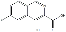 6-fluoro-4-hydroxyisoquinoline-3-carboxylic acid Struktur