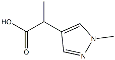 2-(1-methyl-1H-pyrazol-4-yl)propanoic acid Struktur