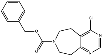 Benzyl 4-chloro-5,6,8,9-tetrahydropyrimido[4,5-d]azepine-7-carboxylate Struktur