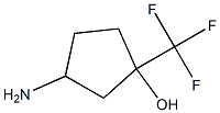 3-amino-1-(trifluoromethyl)cyclopentan-1-ol Struktur