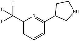 2-(Pyrrolidin-3-yl)-6-(trifluoromethyl)pyridine Struktur