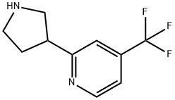 2-(pyrrolidin-3-yl)-4-(trifluoromethyl)pyridine Struktur