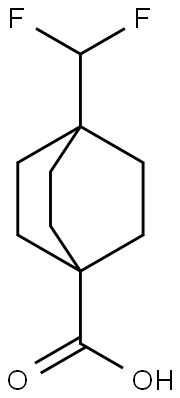 4-(difluoromethyl)bicyclo[2.2.2]octane-1-carboxylic acid Struktur