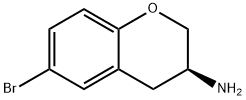 2H-1-Benzopyran-3-amine, 6-bromo-3,4-dihydro-, (3S)- Struktur